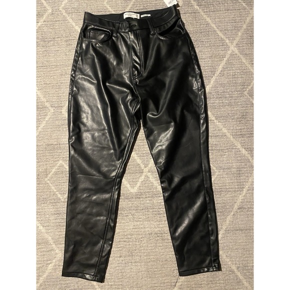 Abercrombie & Fitch Denim - NWT- Abercrombie & Fitch Curve Love High Rise Skinny Vegan Leather Pants Sz 30
